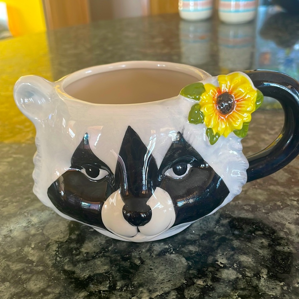 Cute Raccoon Mug by Robert‎ Stanley